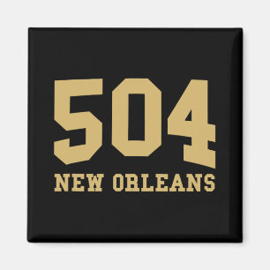 New Orleans Area Code 504 - Hometown Pride - Clic Magnet