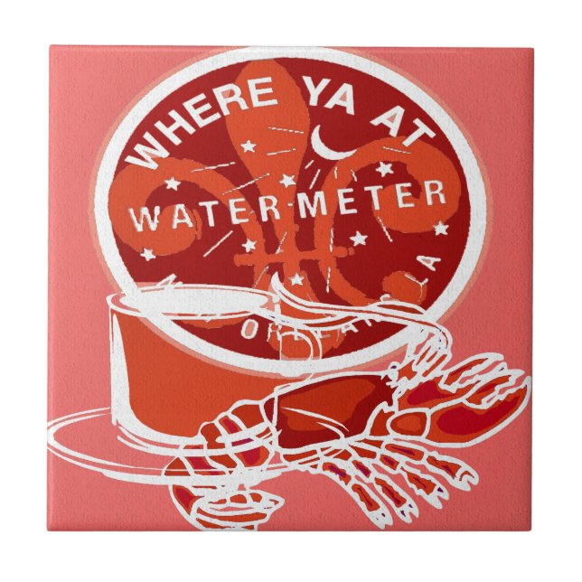 New Orleans Art Symbols Ceramic Tile (Front)