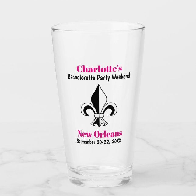New Orleans Bachelorette Party Favour Trip Pint Glass (Front)