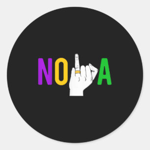 New Orleans Bachelorette Party Ring Mardi Gras Gir Classic Round Sticker