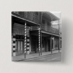 New Orleans Barbershop, 1930s 15 Cm Square Badge