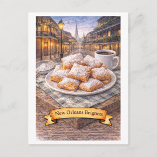 New Orleans Beignets (American Food Series) Postc Postcard
