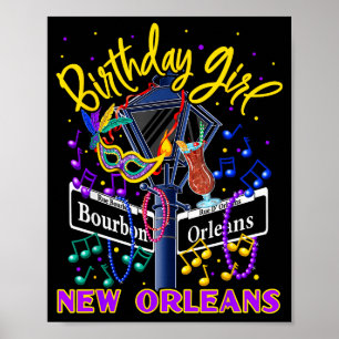 New Orleans Birthday Girl's French Quarter Birthda Poster