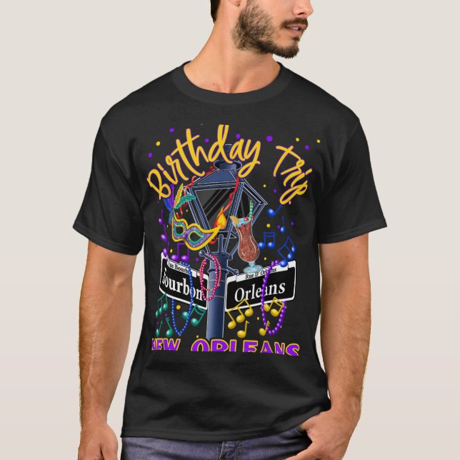 New Orleans Birthday Trip French Quarter Girls Tri T-Shirt (Front)
