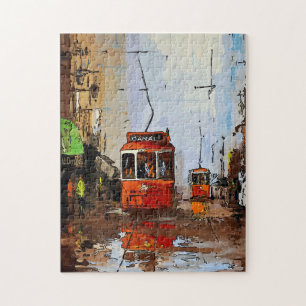 New Orleans Canal St Streetcars Jigsaw Puzzle