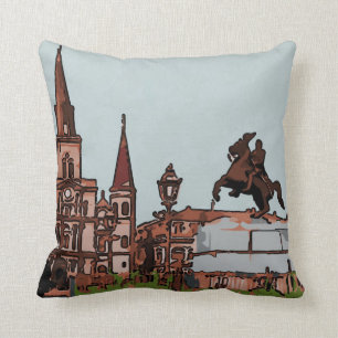 New Orleans Cathedral,  Jackson Square Cushion