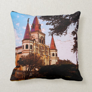 New Orleans Cathedral Old Look Cushion
