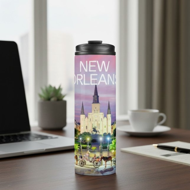 New Orleans Cathedral Travel Thermal Tumbler (Creator Uploaded)