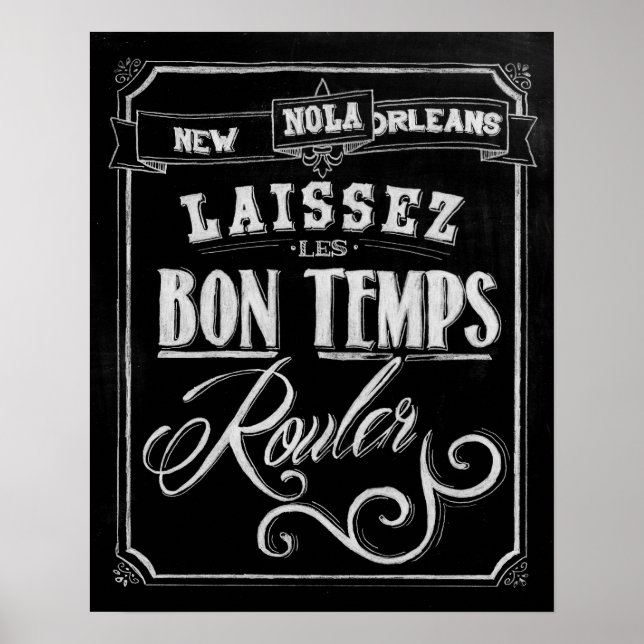 New Orleans Chalkboard Poster (Front)
