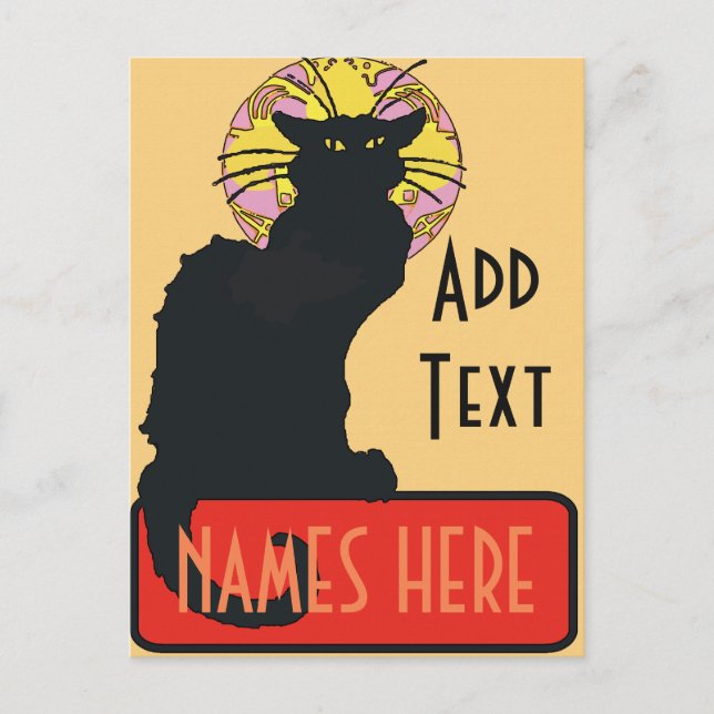 New Orleans Chat Noir Edit Text 2017 Poster Postcard (Front)