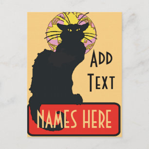 New Orleans Chat Noir Edit Text Blank Postcard