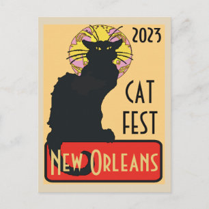  New Orleans Chat Noir Edit Text  Poster Postcard