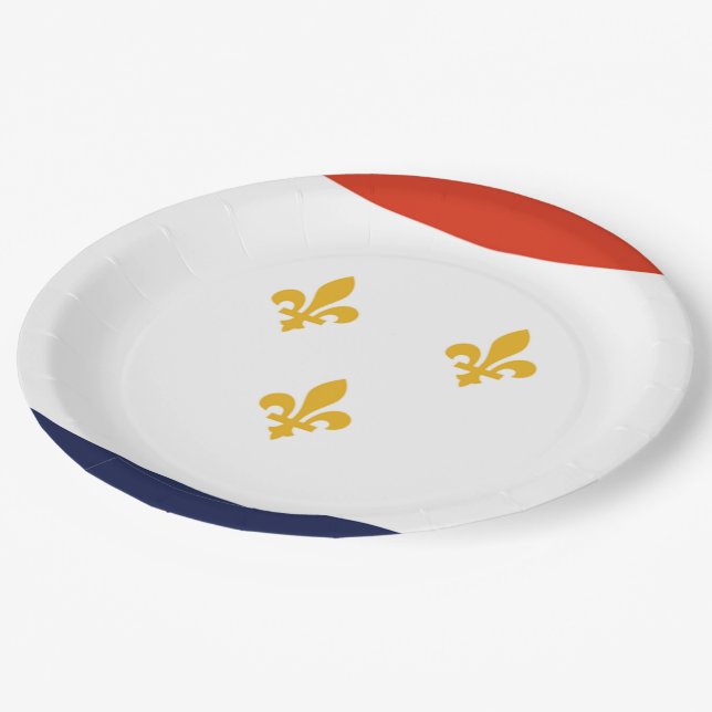 New Orleans city flag Paper Plate (Angled)