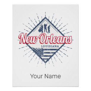 New Orleans City Louisiana United States Vintage Poster