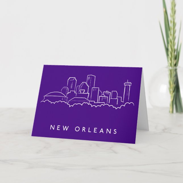 New Orleans City Skyline Card (Front)