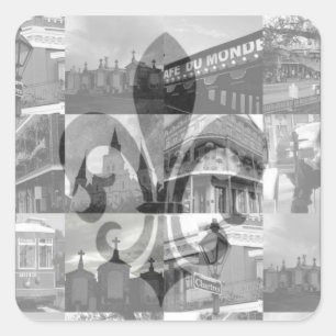New Orleans Collage [Square Stickers] Square Sticker