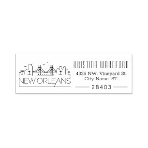 New Orleans Custom Address Self-inking Stamp