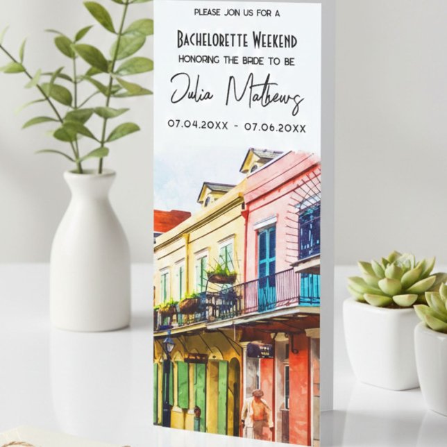 New Orleans Destination Bachelorette Weekend  Invitation (Creator Uploaded)
