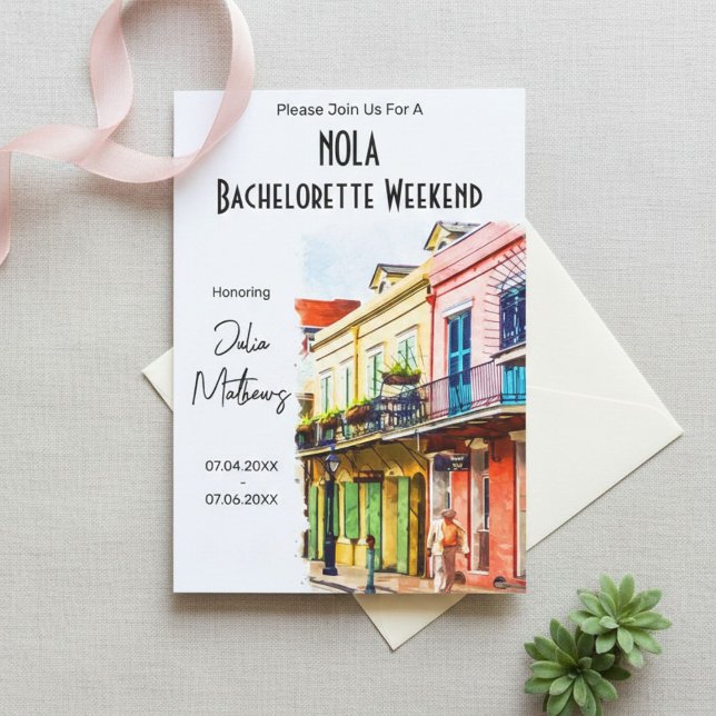New Orleans Destination Bachelorette Weekend Invitation (Creator Uploaded)