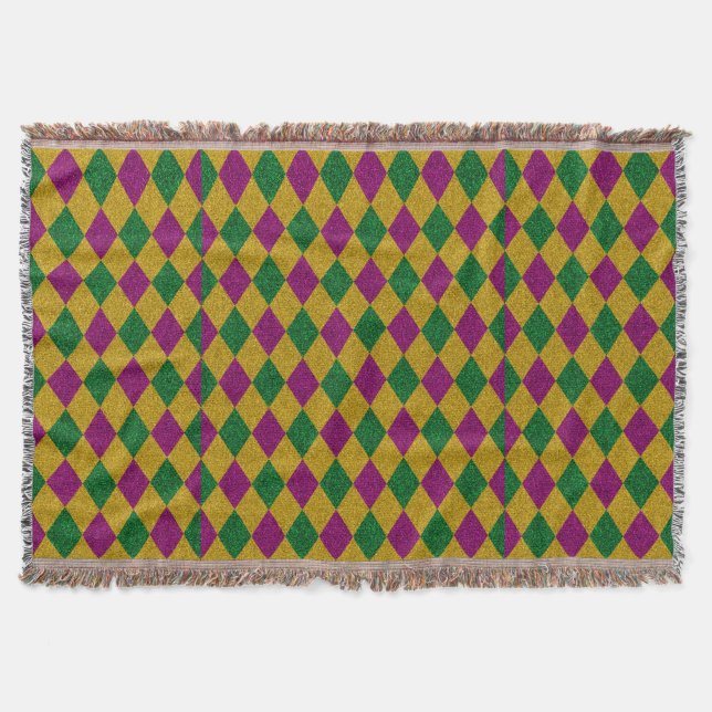 New Orleans DIamond Glitter Throw Blanket (Front)