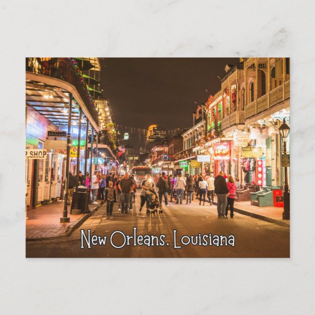 New Orleans Downtown Louisiana Postcard (Front)