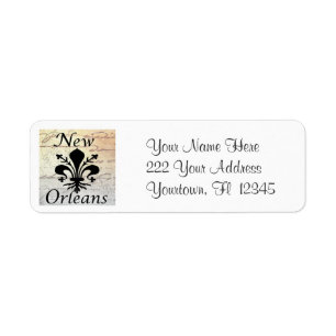 New Orleans Fleur De Lis Address Labels