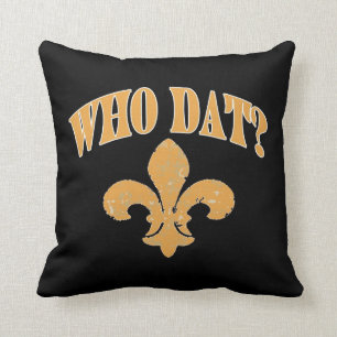 new Orleans fleur De Lis, Black and Gold Cushion