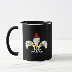New Orleans Fleur De Lis NOLA flag Louisiana Mug