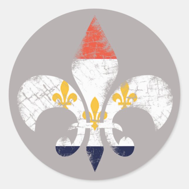 New Orleans Fleur De Lis NOLA Louisiana Stickers (Front)