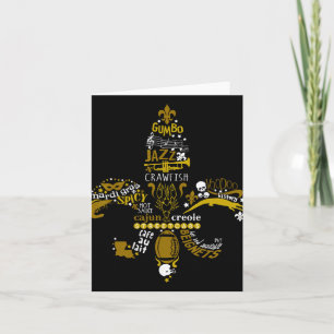 New Orleans Fleur-de-lis Southern Life Men Women Card