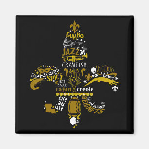 New Orleans Fleur-de-lis Southern Life Men Women Magnet