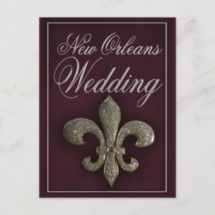 New Orleans fleur-de-lis wedding Postcard