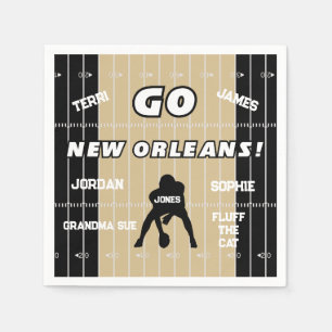 New Orleans Football Fan Paper Napkin