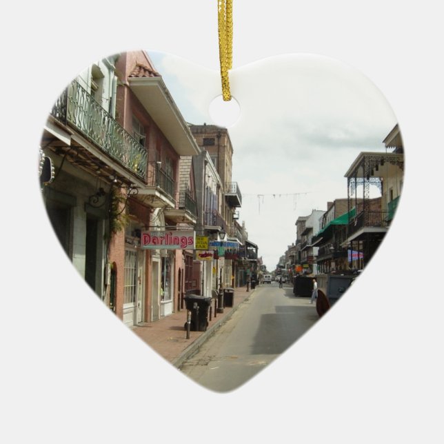 New Orleans French Quarter Ceramic Tree Decoration (Front)