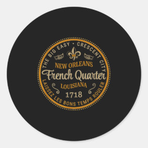 New Orleans French Quarter Laissez Les Bons Temps  Classic Round Sticker