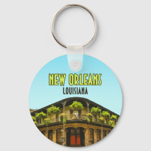 New Orleans French Quarter Louisiana Key Ring