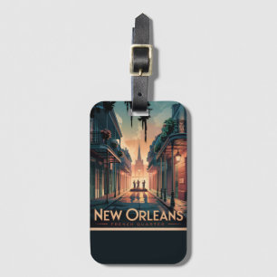 New Orleans French Quarter Luggage Tag