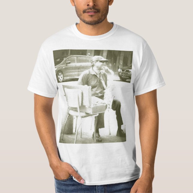 New Orleans French Quarter Musician T-shirt (Front)