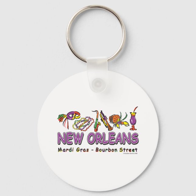 New-Orleans-Fun- Key Ring (Front)