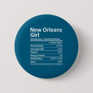 New Orleans Girl La Louisiana Funny City Home Root 6 Cm Round Badge