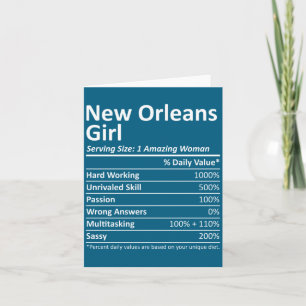 New Orleans Girl La Louisiana Funny City Home Root Card