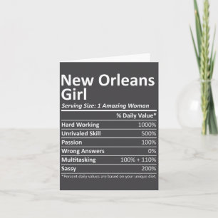 New Orleans Girl La Louisiana Funny City Home Root Card