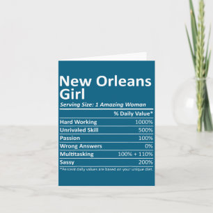 New Orleans Girl La Louisiana Funny City Home Root Card