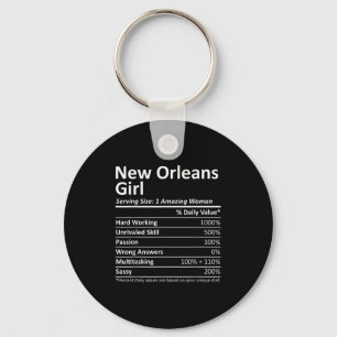 New Orleans Girl La Louisiana Funny City Home Root Key Ring