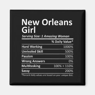 New Orleans Girl La Louisiana Funny City Home Root Magnet