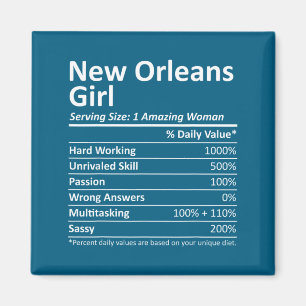 New Orleans Girl La Louisiana Funny City Home Root Magnet