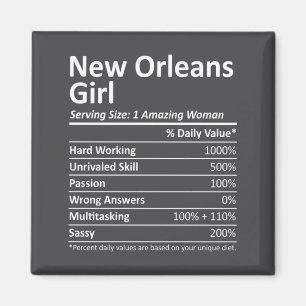 New Orleans Girl La Louisiana Funny City Home Root Magnet