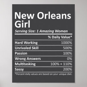 New Orleans Girl La Louisiana Funny City Home Root Poster