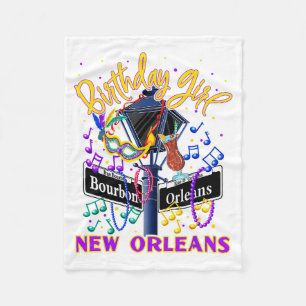 New Orleans Girls' Birthday French Quarter Girls T Fleece Blanket