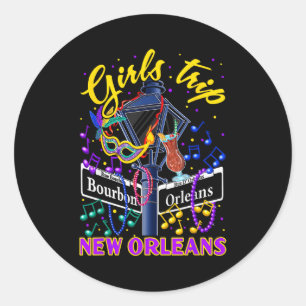 New Orleans Girls Trip Girlfriends Vacation  Classic Round Sticker
